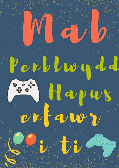 Penblwydd Hapus Mab | Cardiau.Cymru - Siop Y Pentan
