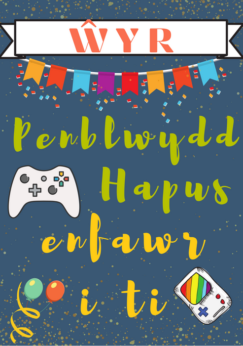 Penblwydd Hapus Wyr | Cardiau.Cymru - Siop Y Pentan