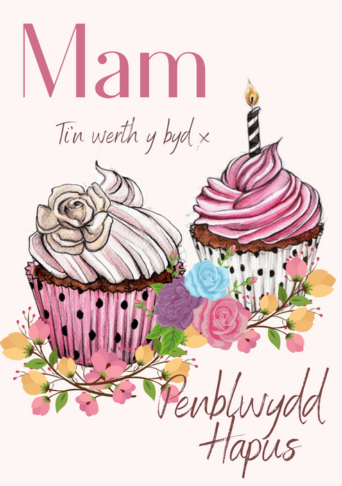 Penblwydd Hapus Mam | Cardiau.Cymru - Siop Y Pentan