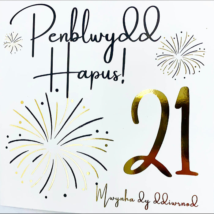 Penblwydd Hapus 21 | Cardiau Myrddin - Siop Y Pentan