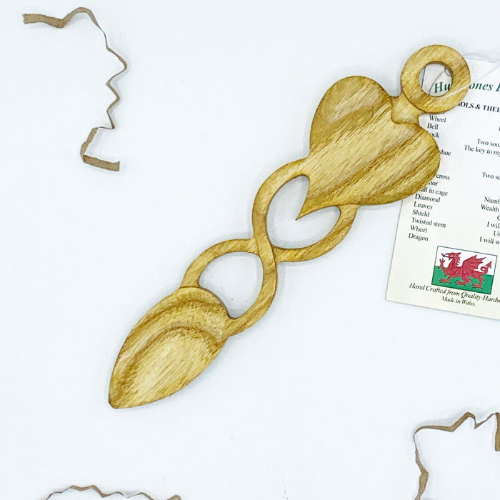 Llwy Garu Ioan Thomas (Engraved) | Welsh Lovespoon - Siop Y Pentan