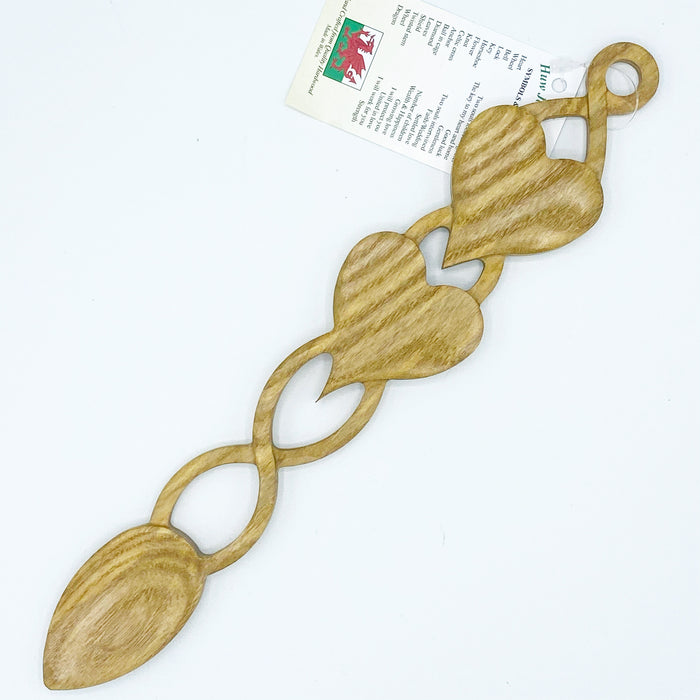 Llwy Garu Ioan Thomas (Engraved) | Welsh Lovespoon - Siop Y Pentan