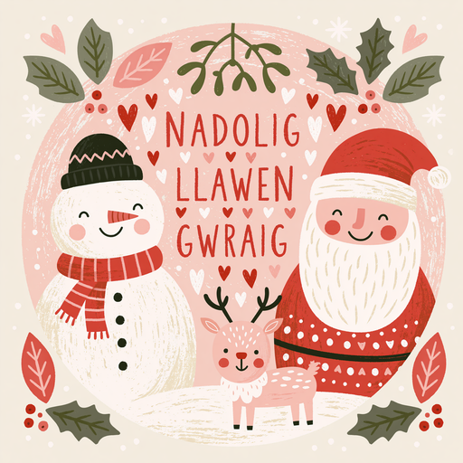 Nadolig Llawen Gwraig | Cardiau.Cymru - Siop Y Pentan