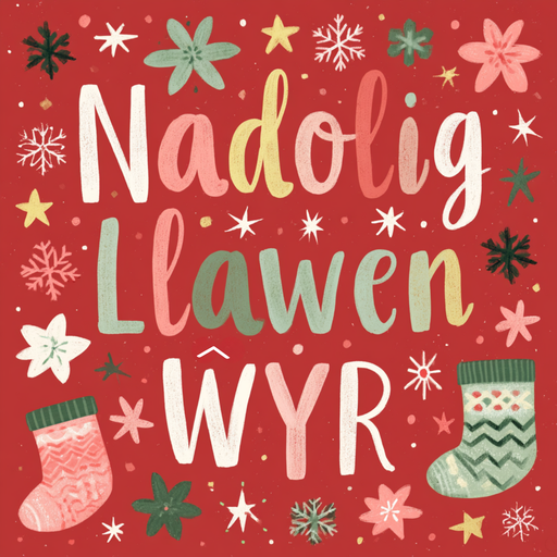 Nadolig Llawen Ŵyr | Cardiau.Cymru - Siop Y Pentan