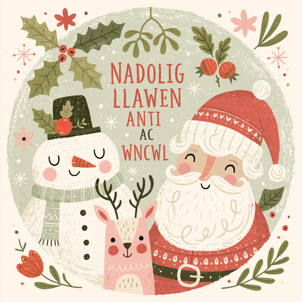Nadolig Llawen Anti a Wncwl | Cardiau.Cymru - Siop Y Pentan