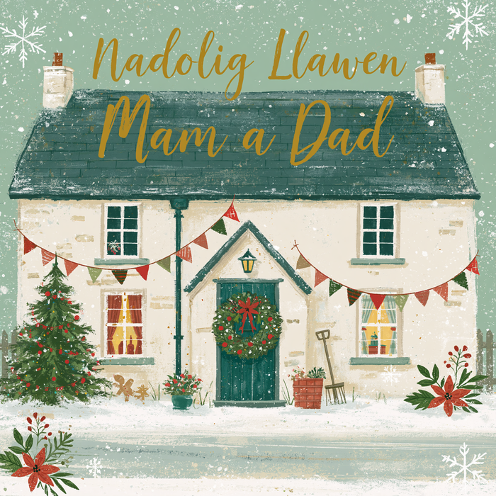 Nadolig Llawen Mam a Dad | Cardiau.Cymru