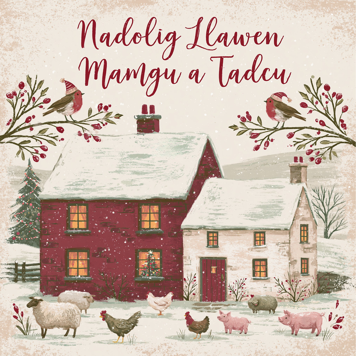 Nadolig Llawen Mamgu a Tadcu | Cardiau.Cymru - Siop Y Pentan