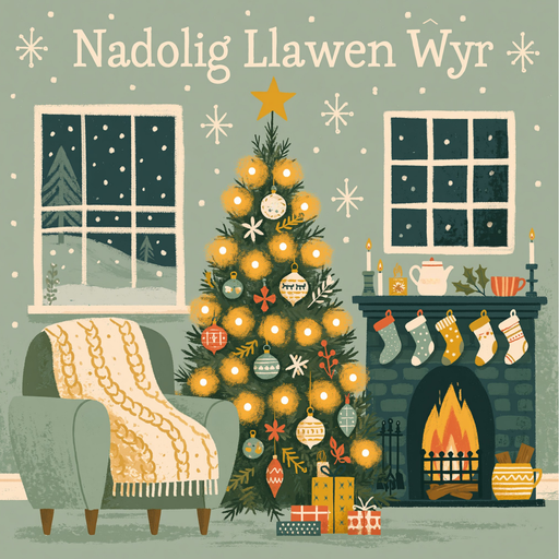 Nadolig Llawen Ŵyr | Cardiau.Cymru - Siop Y Pentan
