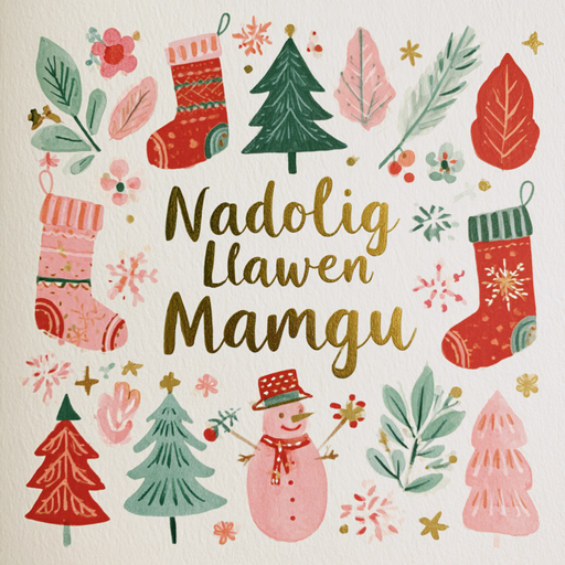 Nadolig Llawen Mamgu | Cardiau.Cymru - Siop Y Pentan