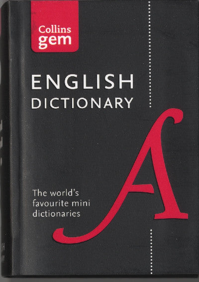Clawr llyfr / Book cover: Collins Gem English Dictionary