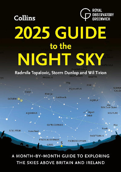 Clawr llyfr / Book cover: 2025 Guide to the Night Sky: A month-by-month guide to exploring the skies above Britain and Ireland