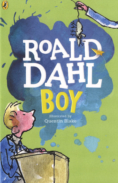 Clawr llyfr / Book cover: Boy (Roald Dahl)