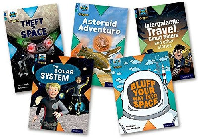 Clawr llyfr / Book cover: Project X: Band 16 Dark Blue - Space (Mixed Pack of 5)