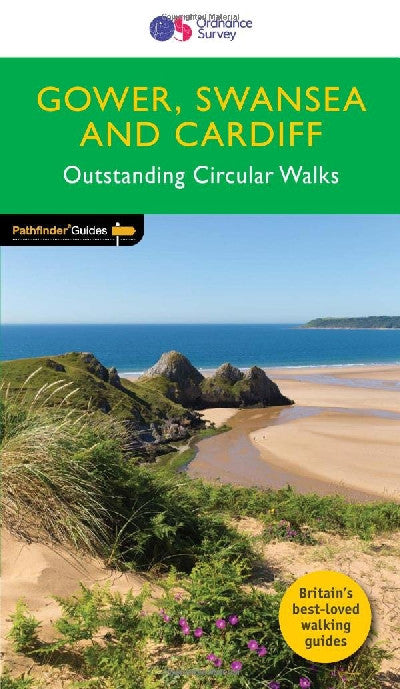 Clawr llyfr / Book cover: O. S Pathfinder Guides: Gower, Swansea, Cardiff - Outstanding Circular Walks