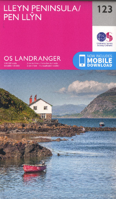 Clawr llyfr / Book cover: O.S. Landranger 123 Lleyn Peninsula/Pen Llyn