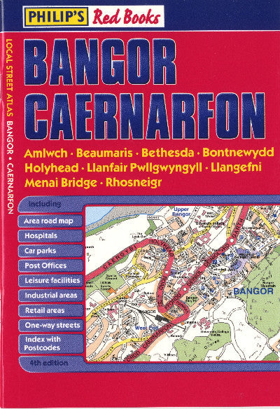 Clawr llyfr / Book cover: Philip's Red Book Bangor/Caernarfon
