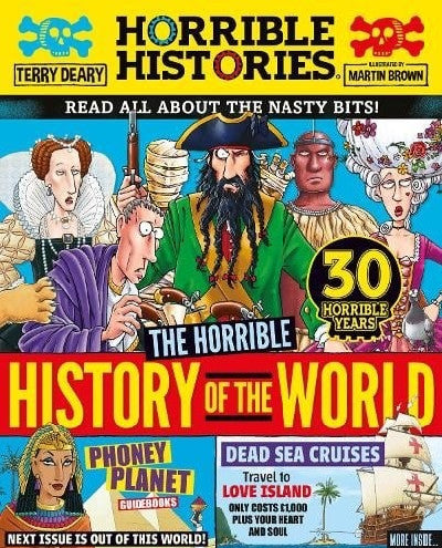 Clawr llyfr / Book cover: Horrible History of the World (Newspaper Edition), The