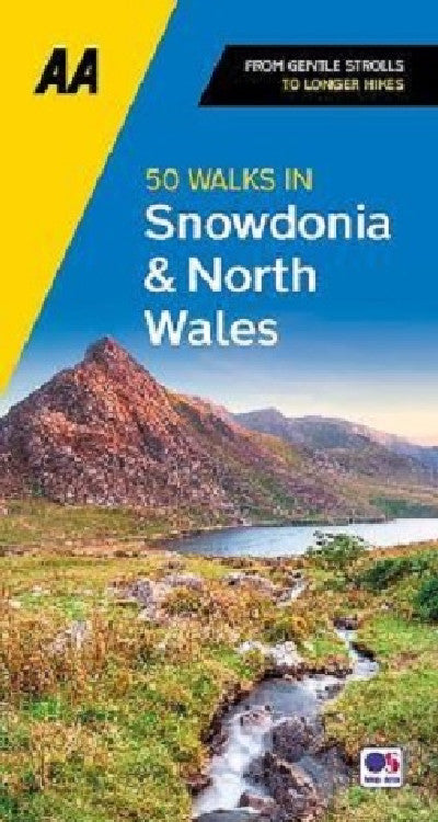 Clawr llyfr / Book cover: 50 Walks in Snowdonia and North Wales