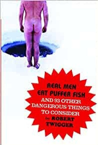 Clawr llyfr / Book cover: Real Men Eat Puffer Fish