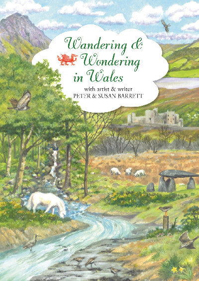 Clawr llyfr / Book cover: Wandering and Wondering in Wales