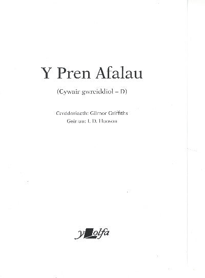 Clawr llyfr / Book cover: Y Pren Afalau (Cywair Gwreiddiol D)