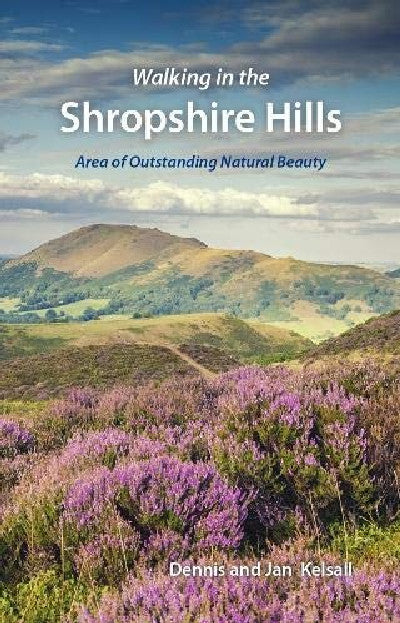 Clawr llyfr / Book cover: Walking in the Shropshire Hills - Area of Outstanding Natural Beauty