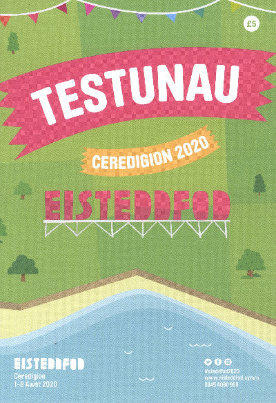 Clawr llyfr / Book cover: Rhestr Testunau Eisteddfod Genedlaethol Ceredigion 2020