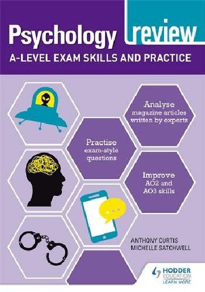Clawr llyfr / Book cover: Psychology Review: A-Level Exam Skills and Practice