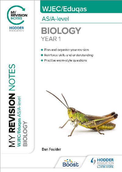 Clawr llyfr / Book cover: My Revision Notes: WJEC Y1 Biology