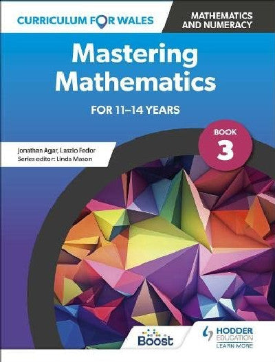 Clawr llyfr / Book cover: Curriculum for Wales: Mastering Mathematics for 11-14 Years - Book 3