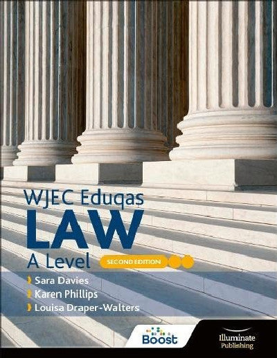 Clawr llyfr / Book cover: WJEC/Eduqas Law A Level: Second Edition