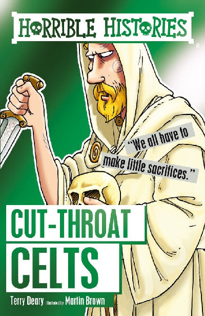Clawr llyfr / Book cover: Horrible Histories: Cut-Throat Celts
