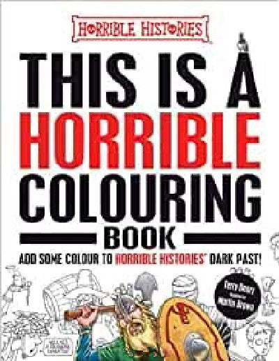 Clawr llyfr / Book cover: Horrible Histories Colouring Book