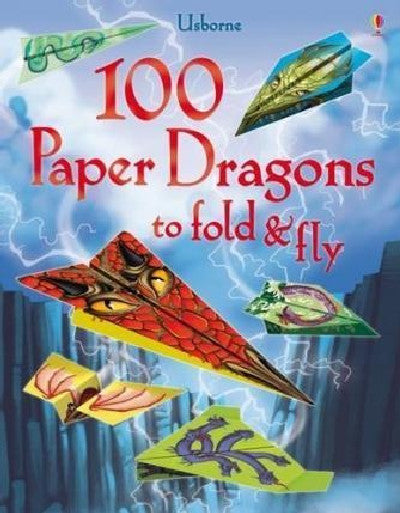 Clawr llyfr / Book cover: 100 Paper Dragons to Fold & Fly