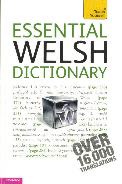 Clawr llyfr / Book cover: Teach Yourself: Essential Welsh Dictionary