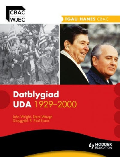 Clawr llyfr / Book cover: Datblygiad UDA 1929-2000