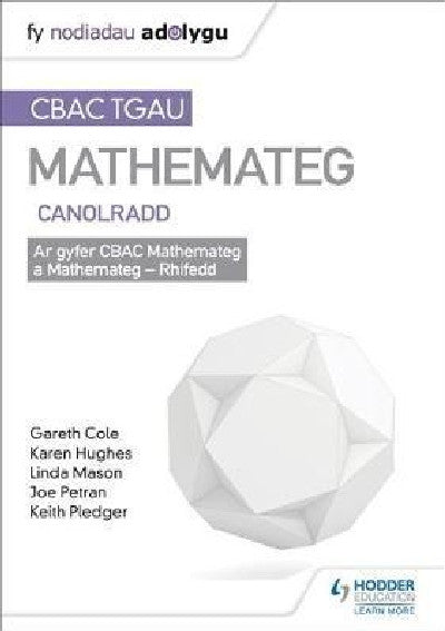 Clawr llyfr / Book cover: TGAU CBAC Canllaw Adolygu Mathemateg: Canolradd