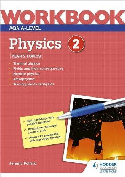 Clawr llyfr / Book cover: AQA A-Level Physics Workbook 2
