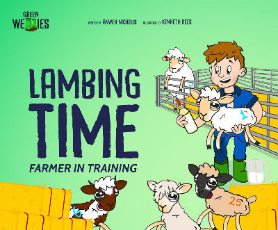 Clawr llyfr / Book cover: Farmer in Training: Lambing Time