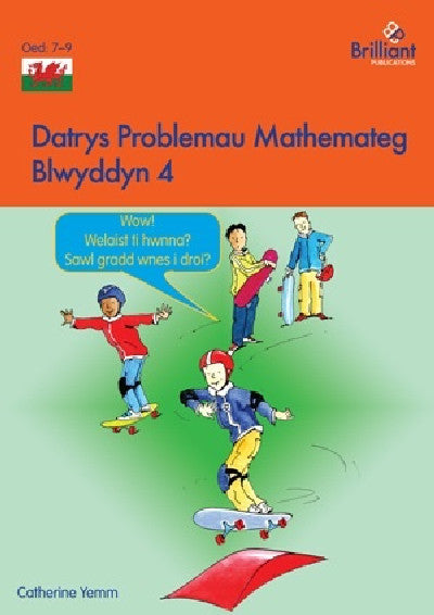 Clawr llyfr / Book cover: Datrys Problemau Mathemateg - Blwyddyn 4