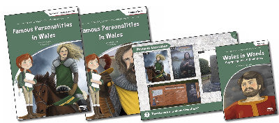 Clawr llyfr / Book cover: Travelling Back to the Middle Ages Pack: Famous Personalities in Wales — Travelling Back to the Middle Ages