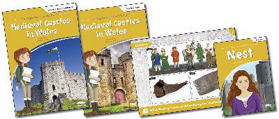 Clawr llyfr / Book cover: Travelling Back to the Middle Ages Pack: Castles in Wales — Travelling Back to the Middle Ages