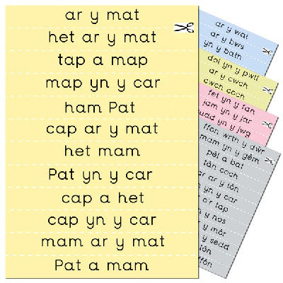 Cerdyn cyfarch / Greeting card: Tric a Chlic Cam 1 - Stribedi Darllen