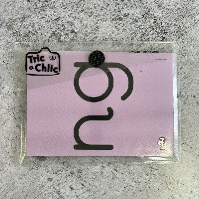 Cerdyn cyfarch / Greeting card: Tric a Chlic Cam 1 - Waled Cardiau Lelog