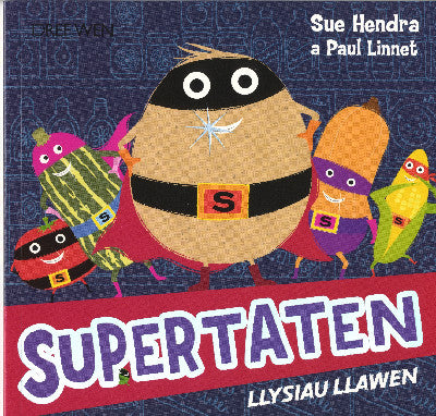 Clawr llyfr / Book cover: Supertaten: Llysiau Llawen