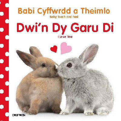 Clawr llyfr / Book cover: Babi Cyffwrdd a Theimlo: Dwi'n dy Garu Di / i Love You — I Love You