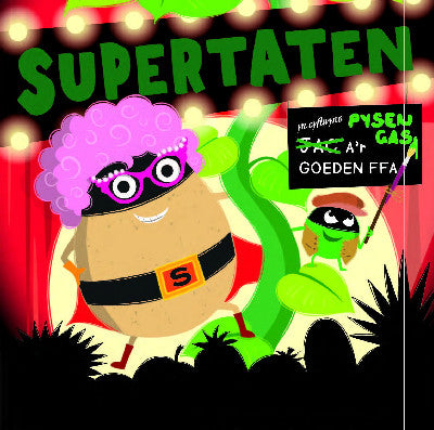 Clawr llyfr / Book cover: Supertaten yn Cyflwyno Jac a'r Goeden Ffa