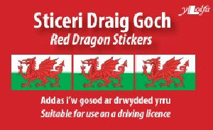 Sticeri Ddraig Goch / Red Dragon Stickers