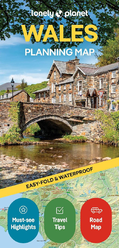 Clawr llyfr / Book cover: Lonely Planet Wales Planning Map