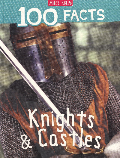 Clawr llyfr / Book cover: 100 Facts Knights and Castles